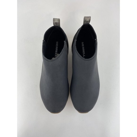 Merrell Alpine Chelsea Woman's Boots Black White Boot Slip On Faux Leather - Picture 9 of 12